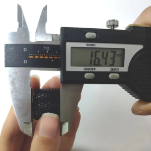 cnc black switch knob height measurement display